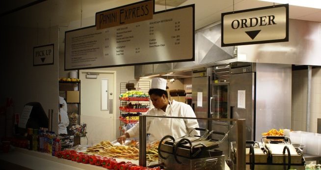 Sandwiches being prepared at Panini Express